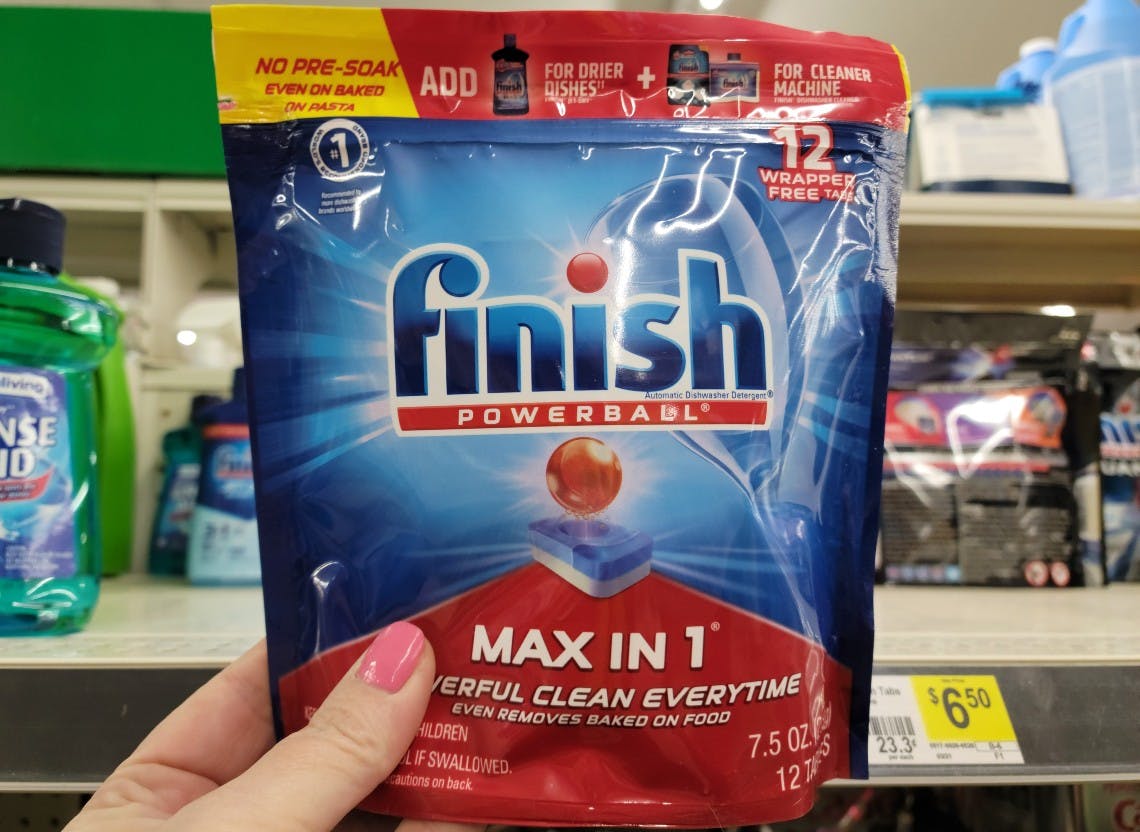 Finish Powerball Dishwasher Detergent Tabs, Only 1.45 at Dollar