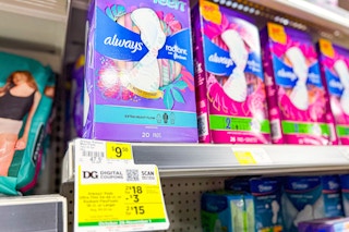always pads on a store shelf