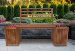 Outdoor Bench With Planters, $39 at Target.com (Reg. $140) card image