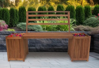 wooden bench