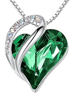 Birthstone Heart Pendant Necklace