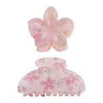 Floral Print Claw Clip Set