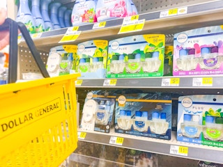 area shot of febreze shelves at dollar general
