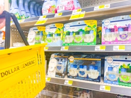 area shot of febreze shelves at dollar general