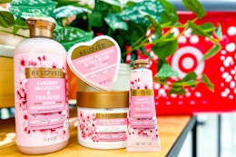 beloved beauty products sitting together on a target shelf