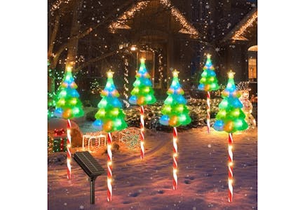 Candy Cane Christmas Tree Light Set