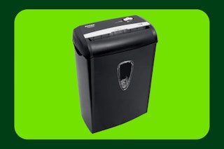 black paper shredder on KCL template