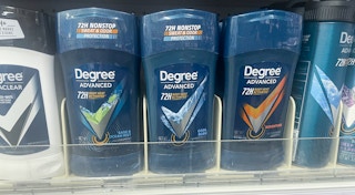 degree deodorant on shelf at meijer