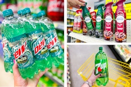 dollar general mountain dew, 7up, febreze 3-photo collage