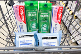walgreens neutrogena, garnier, colgate in shopping cart