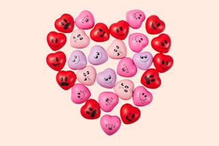 Valentine's Day Stress Balls in a heart shape