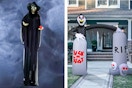 Witch Animatronic & Yard Inflatable Arch (2 lifestyle images)