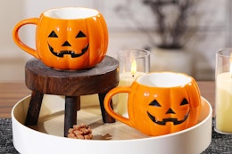 halloween pumpkin mugs