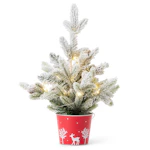 Flocked Pine Tabletop Tree