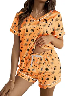 Ekouaer Women's Silk Pajama Set