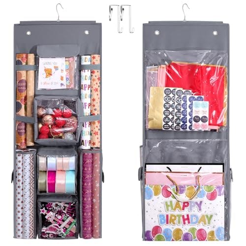Hanging Gift Wrap Organizer