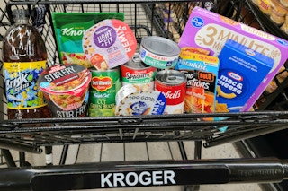 kroger 99 cents sale shopping haul items in cart