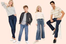 Woman, man, and 2 children wearing Old Navy jeans