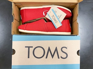 toms shoes in box