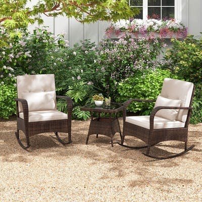 Costway 3-Piece Rocking Bistro Set