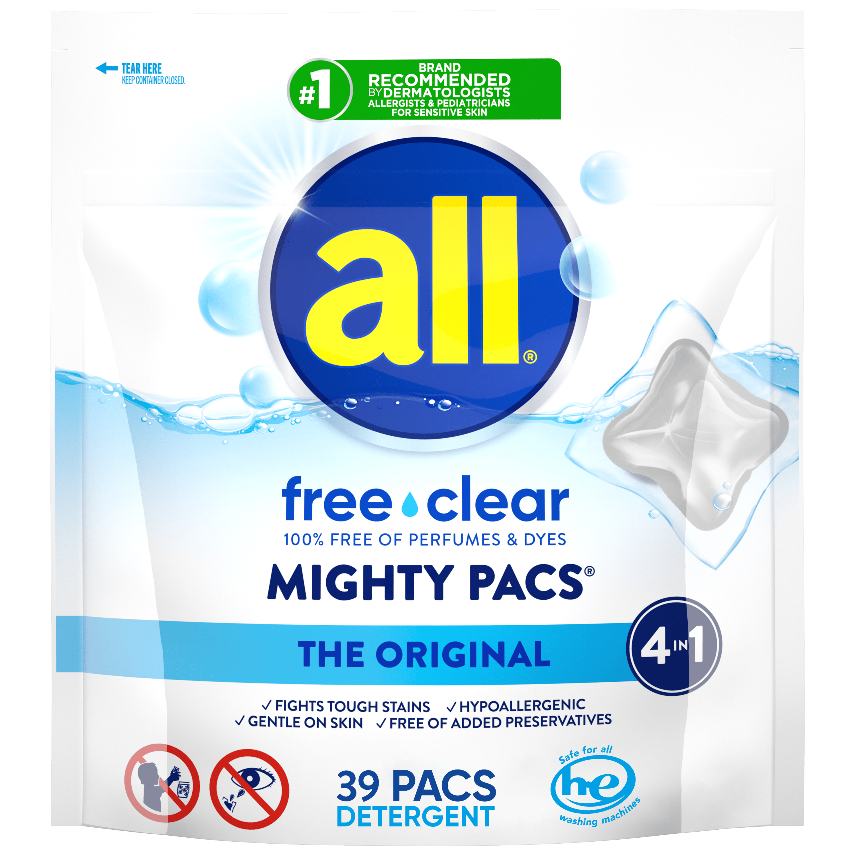 all® free clear Mighty Pacs®