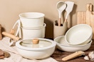 Lifestyle image of the Carote 15 Pcs Nonstick Cookware Set in a kitchen setting