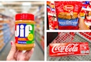 chicken peanut butter soda collage