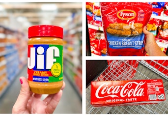 chicken peanut butter soda collage