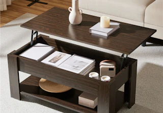 wooden lift top table