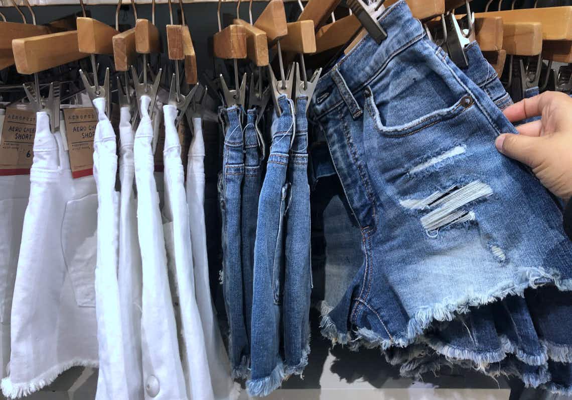 Women's Clearance Denim Shorts, as Low as $7.99 at Aeropostale