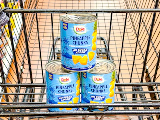 dole pineapple in shopping cart