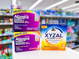 xyzal and allegra allergy products