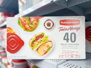 walmart rubbermaid takealongs set on shelf