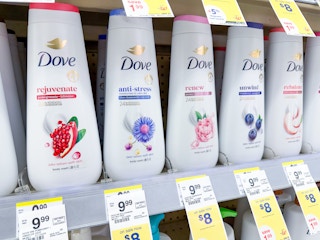 dove body washes on walgreens shelf