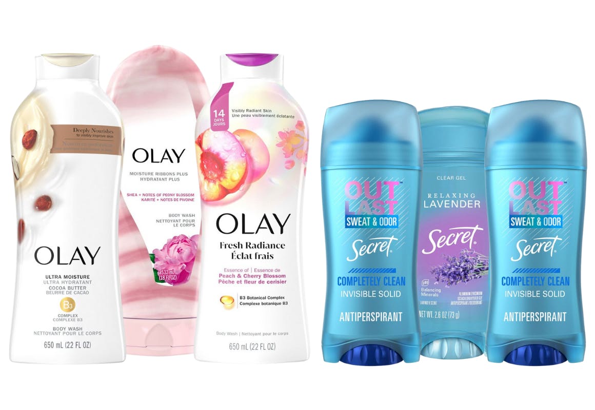 3 Secret + 3 Olay Products