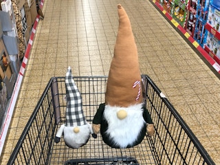 two holiday gnomes decor items