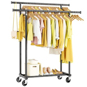 Double-Rod Clothing Rack
