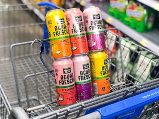 Minute maid cans in cart