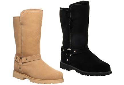 BearPaw Adult Suede Heeled Boots