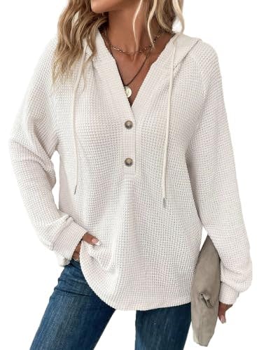 Dokotoo Women's Waffle Knit Hoodie