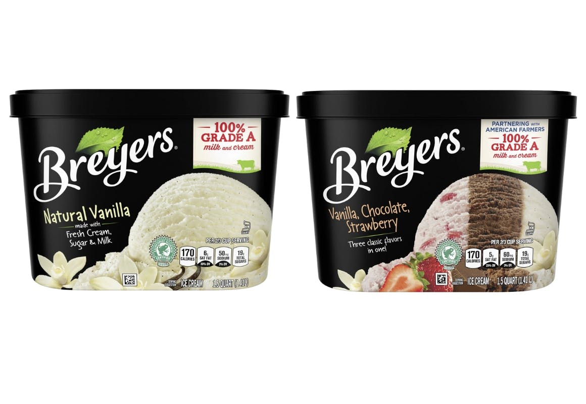 2 Breyers Ice Creams