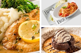 Save on Brio Italian Grille eGift Cards at Groupon: $17 for a $25 Gift Card card image