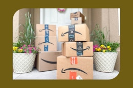 amazon items on a porch
