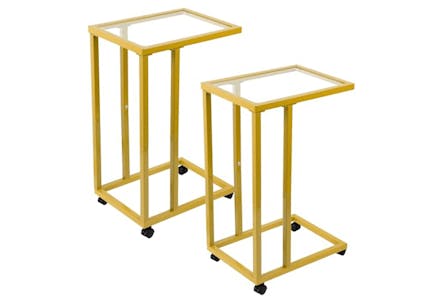 C-Shaped End Table Set