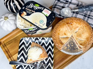 Apple Pie and breyers ice cream 