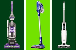 Three stock images of vacuums: Hoover & Hart