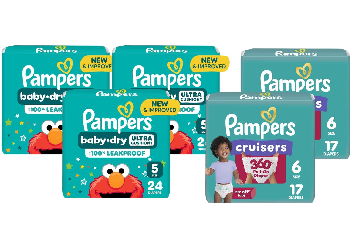 5 Pampers Diaper Packs