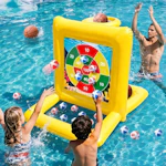 Pool Basketball Hoop & Dart Target