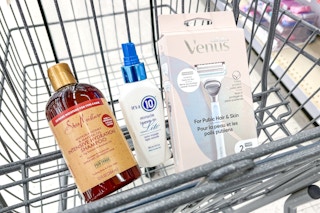 its a 10, sheamoisture, and venus items in a shopping cart