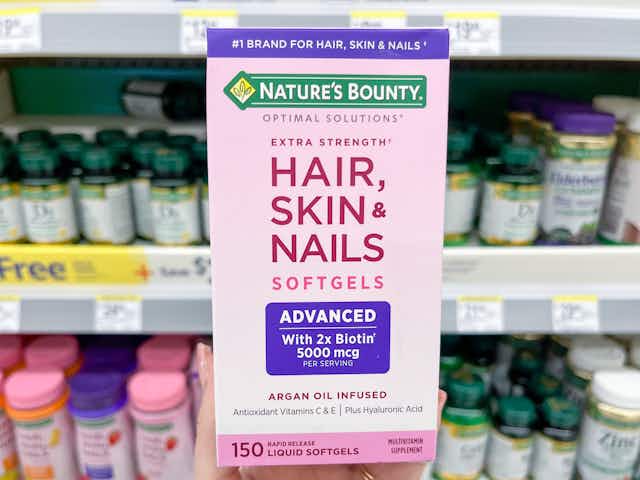 Nature's Bounty Hair, Skin & Nails Gummies, $6.41 on Amazon (Reg. $20.70) card image